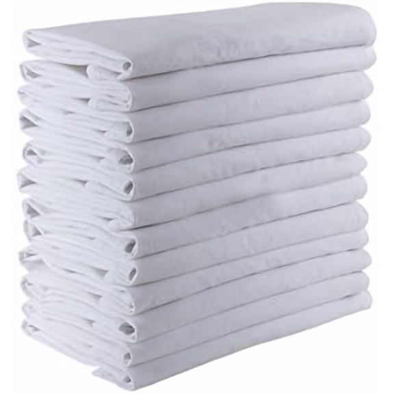 Flour Sack Cloth Napkins - Set of 16, 100% Cotton Reusable Dinner, Luncheon & Cocktail Napkins - White, 12x12 Inch$$Home Decor, Kitchen, & Other