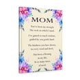 thumbnail image 2 of To My Mom Canvas Daughter Son for Mother Inspirational Wall Decor for Home Office Gym Inspiring Success Quote Print Ready to Hang Wall Art Unframed, 2 of 6