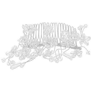 BRIGHTFUFU Peigne Latéral de Mariée en Strass Pièce de Cheveux Mariage pour Femmes Lot de 1