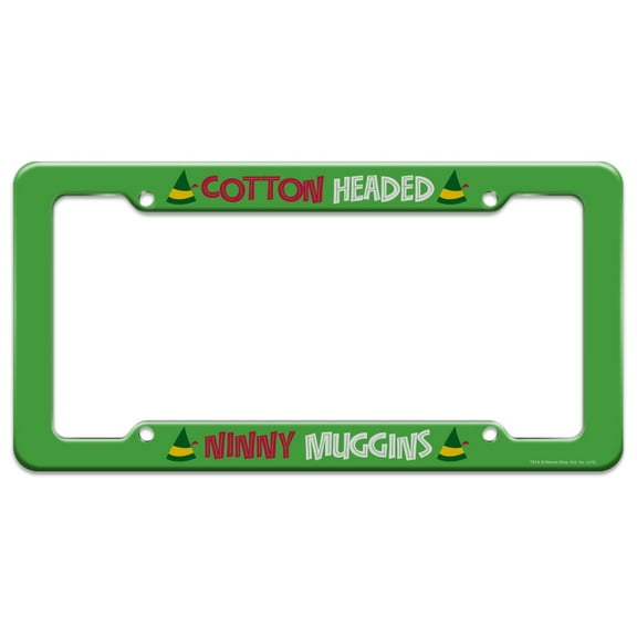 Elf Cotton Headed Ninny Muggins License Plate Tag Frame