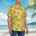 thumbnail image 5 of Xecao Flower print Hawaiian shirt - a stylish short-sleeve button-down for men, perfect for casual beach and tropical outings., 5 of 9