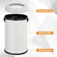 thumbnail image 3 of 17 Gallon/65L Commercial Open Top Trash Can, Heavy Duty Brushed Stainless Steel Garbage Can, Large Capacity Kitchen Waste Bin for Office, Restaurant, Lobby, Patio, Outdoor Use, White, 3 of 7