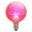 Pink, variant on 0.38 watt G40 Faceted LED Pink Bulb with E12 Nickel Base
