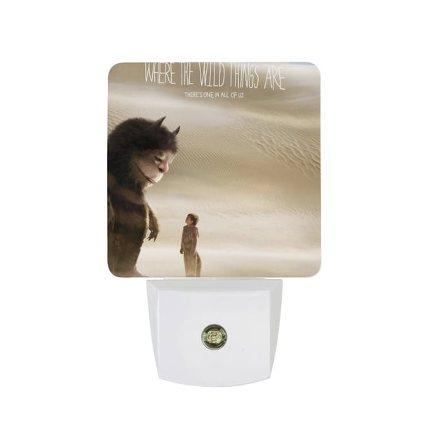 Donde Viven los Monstruos Luz nocturna LED con sensor de anochecer a amanecer para dormitorio, baño, pasillo, escaleras - Lámpara LED nocturna de enchufe, 0.5W - 1 pieza