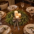 thumbnail image 6 of Bcylexb Spring Summer Wreaths for Front Door, 19.7" Greenery Door Wreaths Faux Fern Leaves Wreaths with Bow for Outdoor Porch Wall Decor, 6 of 7