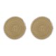 thumbnail image 1 of 2Pcs Manteles Individuales Redondos Trenzados, 5.3" Manteles de Borde Floral Tejidos para Decoración de Mesa de Cocina (Caqui), 1 of 7
