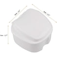 thumbnail image 2 of Denture Case Denture Cup with Strainer Coolrunner Denture Bath Box False Teeth Storage Box with Basket Net Container Holder for Travel Retainer Cleaning (Blue) (White), 2 of 5
