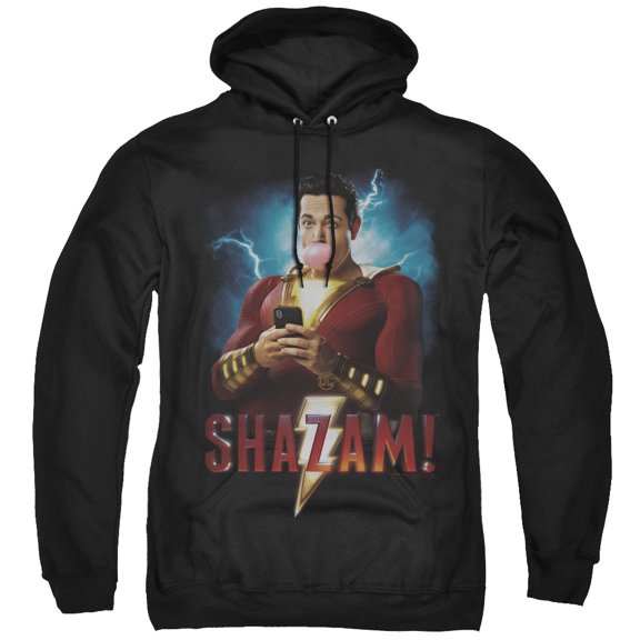 Shazam Movie Blowing Up Adult Pullover Hoodie Sweatshirt Black