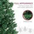 thumbnail image 3 of Christmas Trees HOMCOM 8' Tall Pre-Lit Slim Noble Fir Artificial Christmas Tree with 300 Warm White LED Lights and 618 Tips, for Christmas Decoration, Green,Artificial Christmas Trees, 3 of 9