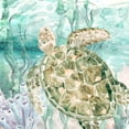 thumbnail image 2 of Allen, Kimberly 26x26 Gold Ornate Wood Framed with Double Matting Museum Art Print Titled - Into the Sea 1, 2 of 4