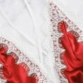 thumbnail image 5 of Xysaqa Women Lingerie Lace Satin Bodysuit Deep V Neck Teddy One-Piece Babydolls Nightwear Slim-Fit S-3XL, 5 of 7