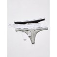 thumbnail image 3 of Tanga Panty Calvin Klein Carousel para mujer, color negro, blanco y gris, 3 of 3