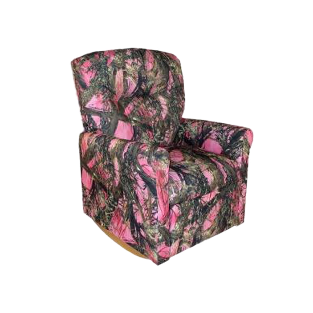Child Rocker Recliner Contemporary Camouflage Pink True Timber