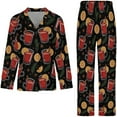 thumbnail image 4 of Top-kevin Pajama Sets for Womens Koalas Kangaroos Hedgehogs Hat Loose Button Down Long Sleeve Shirts And Pants Set, 4 of 6