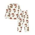 thumbnail image 2 of Goofa Mushroom Printed Women’s 2 Piece Pajama Set Super,Pajamas Women's Long Sleeve Sleepwear Soft Button Down Loungewear Pjs Lounge Set Nightwear-Large, 2 of 9