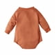 thumbnail image 4 of Body De Bebé Canastilla Onesies Para Niños Pequeños Otoño Primavera Niñas Niños Lindo Mameluco Manga Larga Botón Sudadera Mono Marrón Odeerbi  LM103-6243, 4 of 8