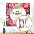 thumbnail image 3 of Designart "Farmhouse Floral Serenity In Pink & White II" floral Square Mirror For Wall Decor - Large Pink Square Mirror Printed Wall Decor - Cottage Square Living Room Mirror, 3 of 5