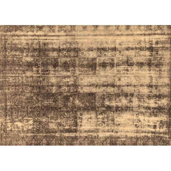 Ahgly Company Indoor Rectangle Abstract Brown Modern Area Rugs, 2' x 4'
