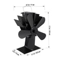thumbnail image 3 of BEADCEST Heat Powered Fan for Log Burner with Quiet Operation 1Pack, 3 of 7
