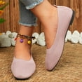 thumbnail image 6 of Domzle Women’s Ballet Flat Shoes Knit Dress Shoes Round Toe Slip On Ballerina Flats for Woman Low Wedge Comfort Soft Pink, 6 of 6