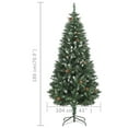 thumbnail image 3 of vidaXL Artificial Pre-lit Christmas Tree with Pine Cones 180 cm, 3 of 4