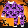 thumbnail image 3 of Kcolen Teen Halloween 2‑Piece Pajamas Set, Long Sleeve Cute Graphic T Shirt Top And Pants Comfortable Outfit Halloween Gifts for Teens, 3 of 4