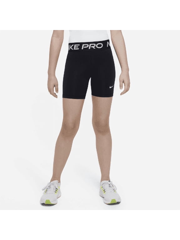 Pro Big Kids' (Girls') Dri-FIT 5 Color: Black/White Size: S