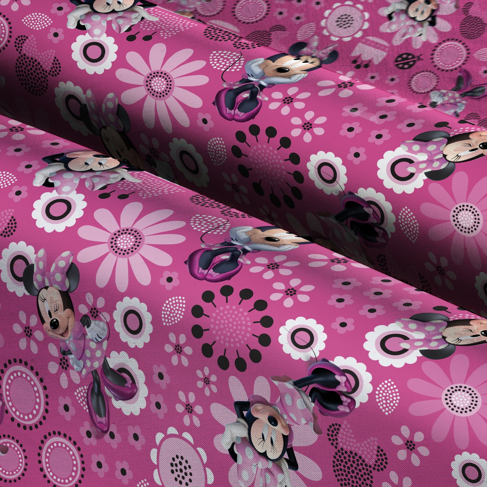 (2 pack) Disney Minnie Allover 1 Yard Precut Fabric