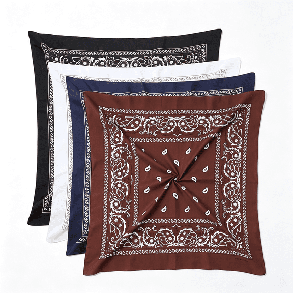 TELOLY 100% Cotton 27" X 27" Large Bandanas for Men & Women, Multi-Purpose Bandana Headbands, Square Head Scarf Large Bandana 27X27