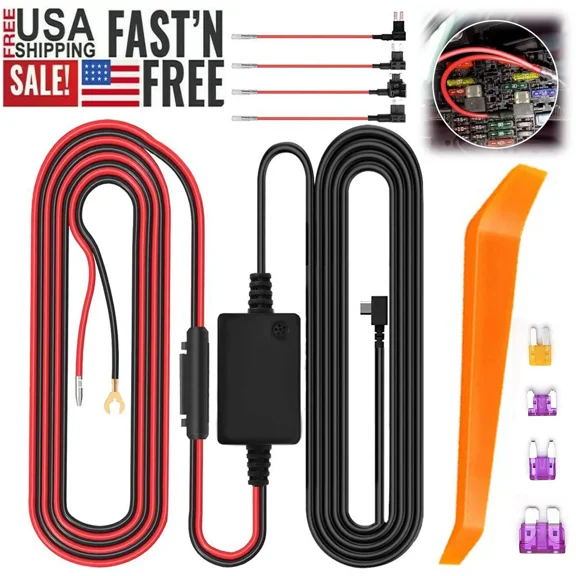 Universal Type C Dash Cam Hardwire Kit Hard Wire Cable Fuse 12V To 5V Car Dvr
