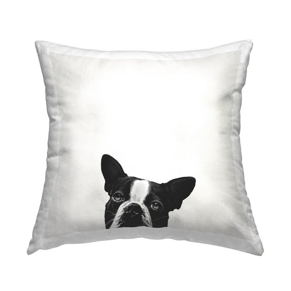 Stupell Industries Peeking Dog Eyes Decorative Printed Throw Pillow Design by Jon Bertelli