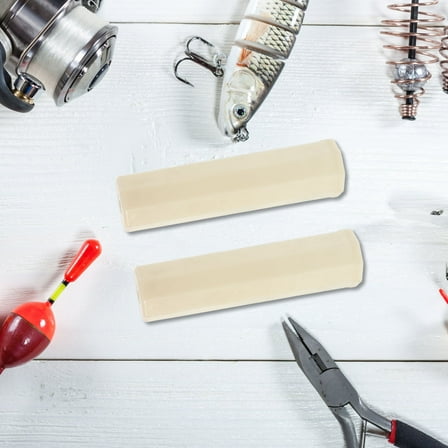 OFFIGAM 2Pcs Portable White Fishing Rod Ground Stand Plastic Rod Holder with Stable Support for Beach