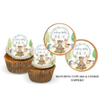 thumbnail image 3 of Woodland Baby Shower Cake Topper Edible Image Woodland Decorations Woodland Party Decor Forest Friends baby shower, 3 of 8