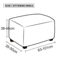 thumbnail image 2 of Housse Extensible pour Ottoman, Tabouret de Rangement Pliant, Protecteur de Meubles, Housse Rectangulaire Douce, 2 of 6