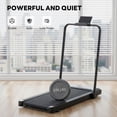 thumbnail image 4 of CONCETTA Foldable Walking Treadmill with Handrails, 2-in-1 Quiet Under Desk Treadmill for Home Office, Remote Control, LED Display, Black, 4 of 11