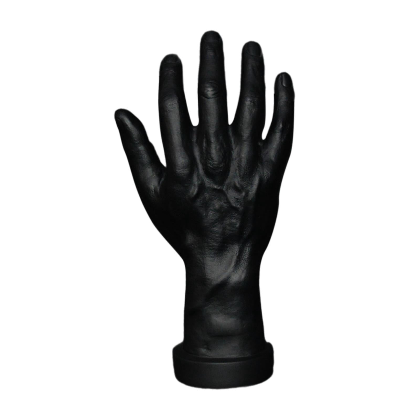 Serenable Hand Model Jokes Toy Lifelike,Photo Props,Fake Hand Mannequin Hand for Cosplay Decoration Jewelry Display Party Nail Training black