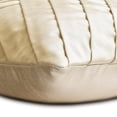 thumbnail image 2 of Decorative Ivory 20"x20" (50x50 cm) Pillow Covers, Satin Pintucks Textured Throw Pillows For Sofa, Solid Color Pattern Modern Style - Amalthea, 2 of 3
