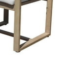 thumbnail image 3 of Benjara Neji 24 Inch Dining Chair, Natural Brown Eucalyptus Wood, Thick Cushion, 3 of 6