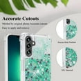 thumbnail image 4 of Aesthetic Funda para Samsung Galaxy A14 5G Case Clear Silicone for Women Girls, Cute Phone Case Samsung A14 5G Case Glitter Pink Shockproof and Bumpers Cover (Green), 4 of 7