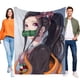 thumbnail image 1 of Nezuko de Demon Slayer anti-pilling, suave, ligera, esponjosa y acogedora de lujo para hogar y cocina – Perfecta para niños y adultos,70X110cm, 1 of 6