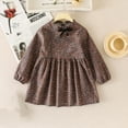 thumbnail image 2 of Ulitacool Girls Fall Winter Dress 6-7 Years Toddler Floral Print Zipper Long Sleeve Dress Autumn Crewneck Flower Girl Dresses Lovely Outfits Grey, 2 of 4