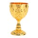thumbnail image 1 of Copa De Vino Grabada En Relieve De Metal, Aleación De Zinc Con Estampado De Flores De Copa De Vino De Metal A Prueba De Herrumbre Para Regalos, 1 of 8