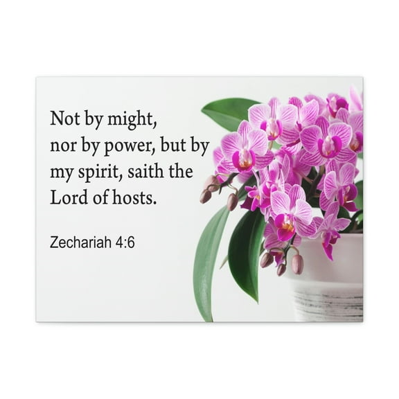 Scripture Walls Lord of Hosts Zechariah 4:6 Bible Verse Canvas Christian Wall Art Ready to Hang Unframed