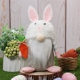 thumbnail image 5 of Trayknick Easter Bunny Plush Doll Rabbit Ears Flower/Carrot Cute Gift Happy Easter Desktop Faceless Gnome Stuffed Ornament Party Supplies, 5 of 8