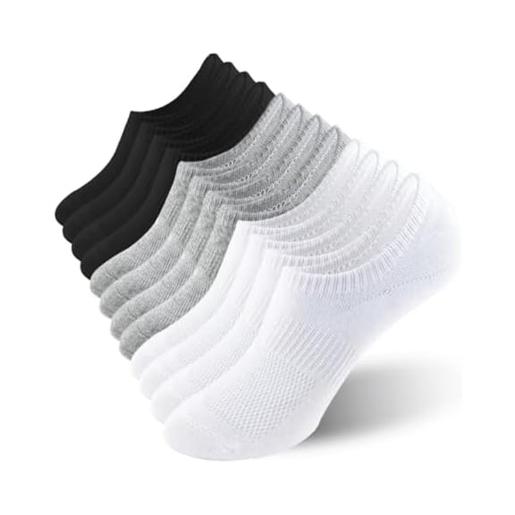 Eryueer No Show Socks for Women Cotton Thin Low Cut Non Slip Invisible Liner Socks 6 Pairs