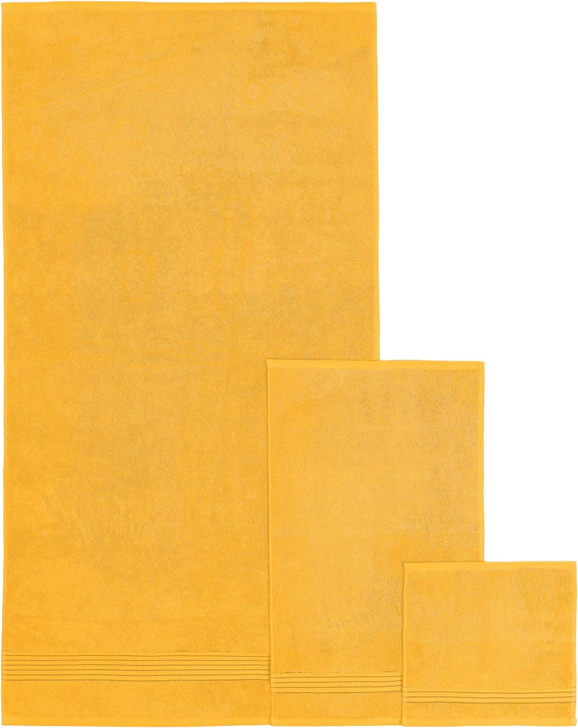 6-Piece Premium Towel Set, 2 Bath Towels, 2 Hand Towels, and 2 Wash Clothes, 600 GSM, Squash