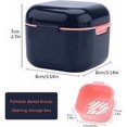 thumbnail image 2 of Caja para dentaduras postizas con colador, contenedor portátil para dentaduras postizas, estuche higiénico para guardar e sumergir retenedores y aparatos ortopédicos, 2 of 5