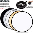 thumbnail image 2 of 24quot; Reflector 5 en 1 de 60cm para fotografía, difusor de luz portátil plegable, Reflector redondo para foto, multicolor, negro plateado Tan Jianjun  unisex, 2 of 2