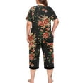 thumbnail image 6 of Cueply Women Plus Size Pajamas Set Short Sleeve Pjs Sleepwear Loungewear Nightwear with Pockets, 6 of 7