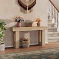 thumbnail image 5 of 63" Extra-Long Narrow Rectangular Console Table Premium Farmhouse Wood Entryway Table with Industrial Edge for Hallway, Foyer & Living Room, 5 of 5